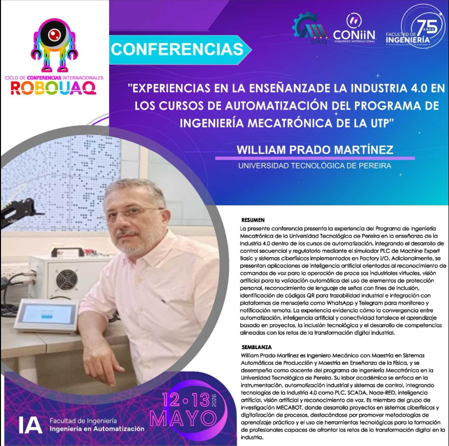 Conferencia William Prado Martínez ROBOUAQ 2026