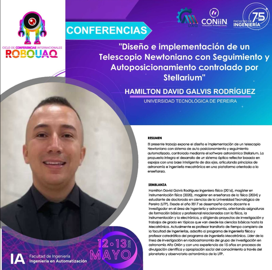 Conferencia Hamilton David Galvis Rodríguez ROBOUAQ 2026